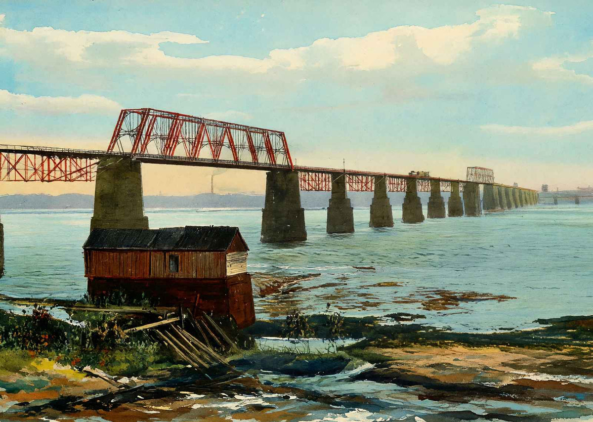 Pennsylvania Railroad Bridge Louisville in 1904 Art Print (7 Sizes)
