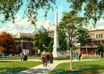 Plaza DE Ferdinand the Second Pensacola FL in 1904 Art Print (7 Sizes)
