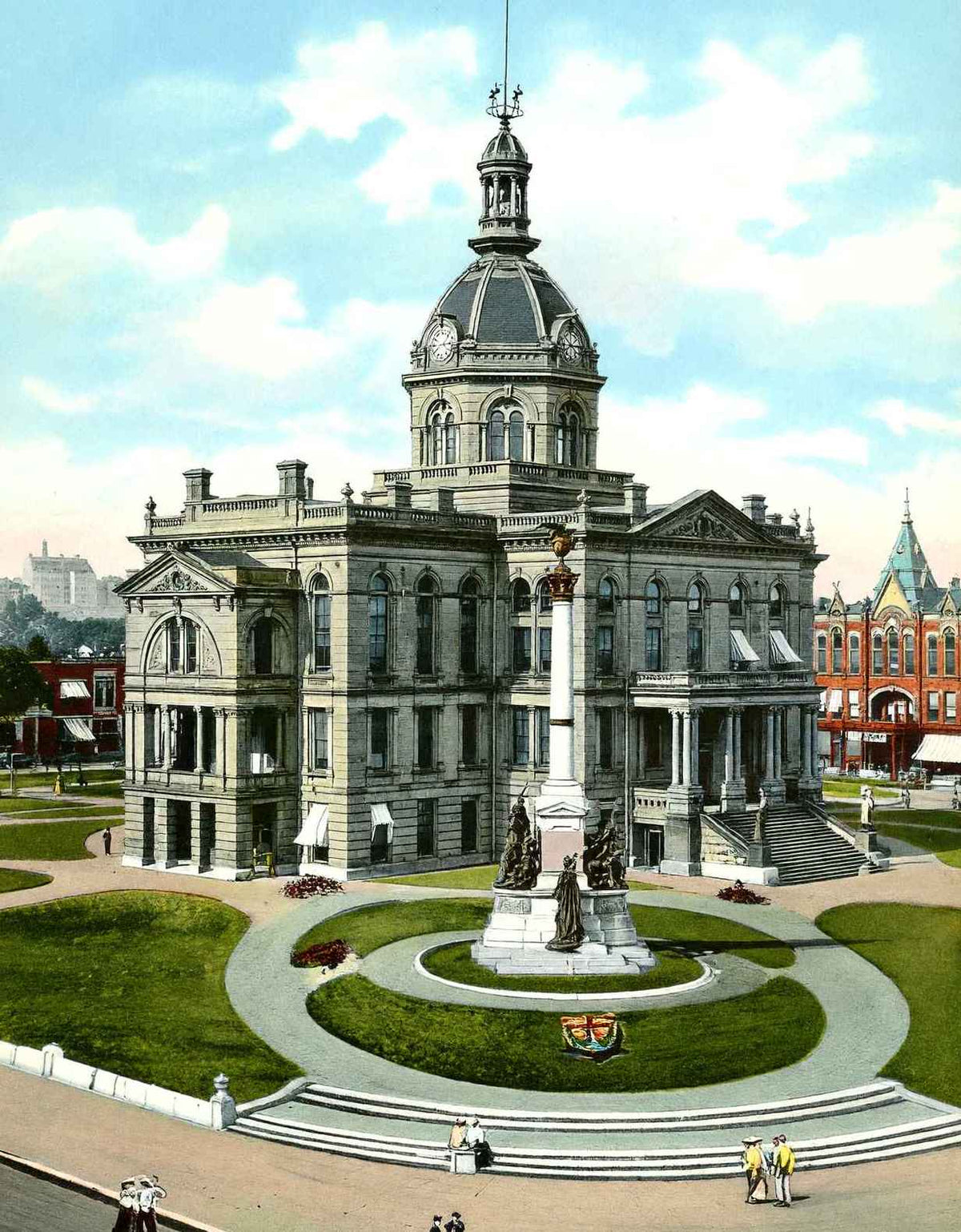 Peoria County Court House Peoria Illinois in 1905 Vintage Print (7 Sizes)