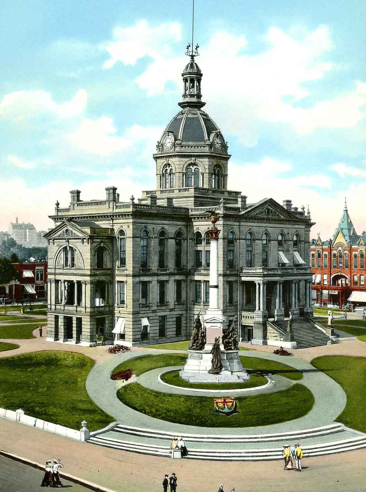 Peoria County Court House Peoria Illinois in 1905 Vintage Print (7 Sizes)