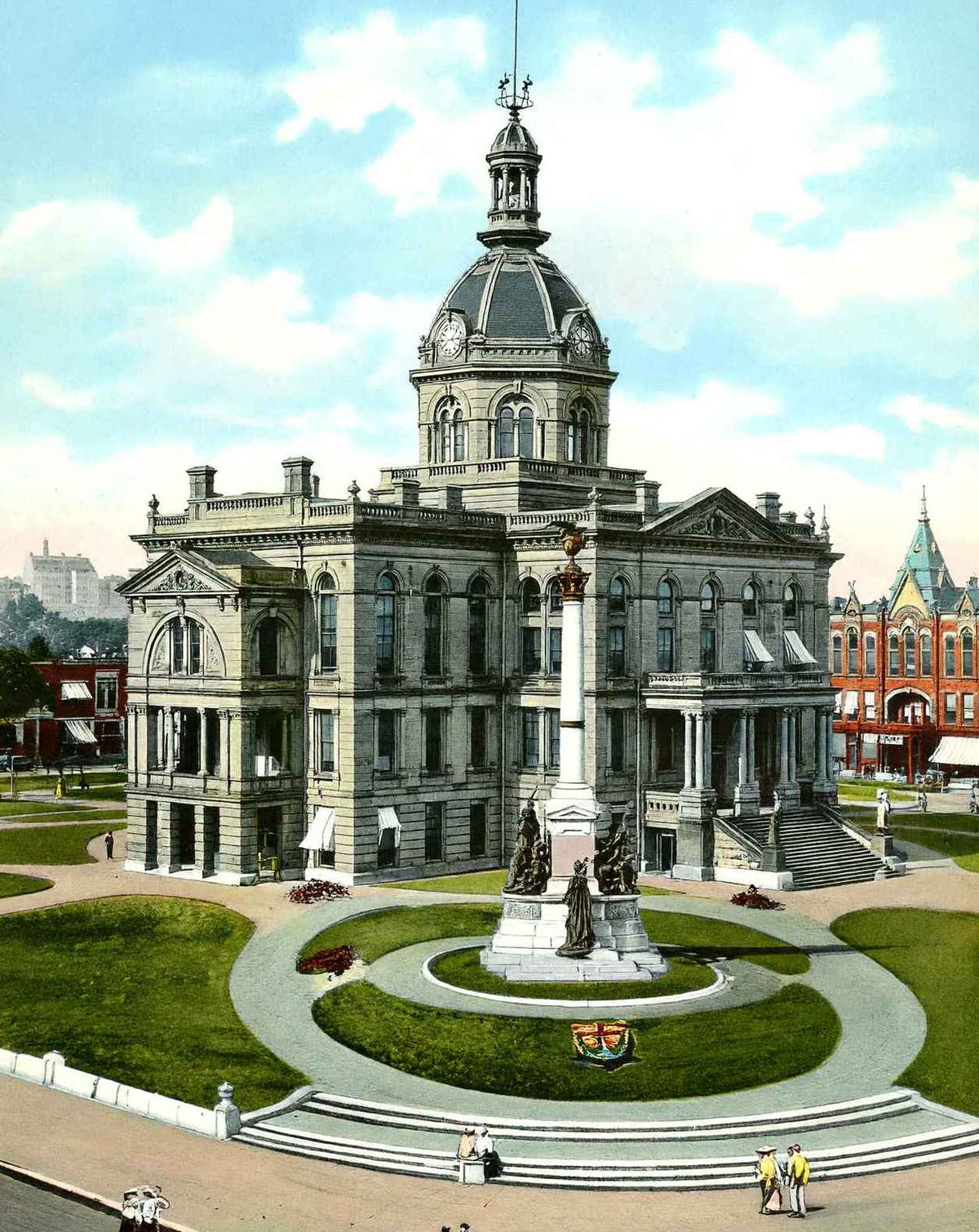 Peoria County Court House vintage print