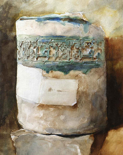 Persian Artifact with Faience Decoration art print by John Singer Sargent
