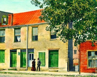 Peter Jones Trading Station in 1907 painting