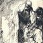 Peter and John at the Gate of the Temple 1629 Drawing Rembrandt Print (6 Sizes)