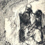Peter and John at the Gate of the Temple drawing by Rembrandt (1629)