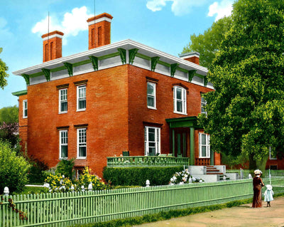 General Grant's Headquarters in 1907 vintage print