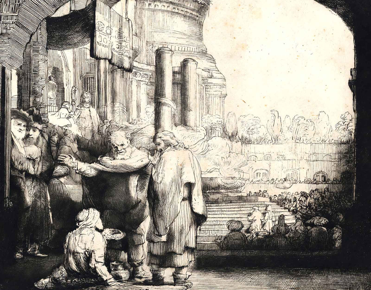 Peter and John Healing the Cripple at the Gate 1659 Print (6 Sizes)