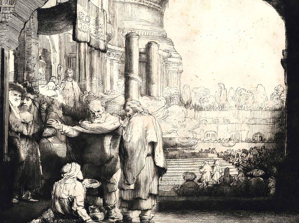 Peter and John Healing the Cripple at the Gate 1659 Print (6 Sizes)