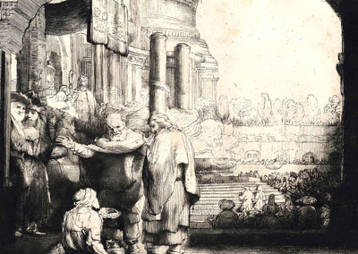 Peter and John Healing the Cripple at the Gate 1659 Print (6 Sizes)