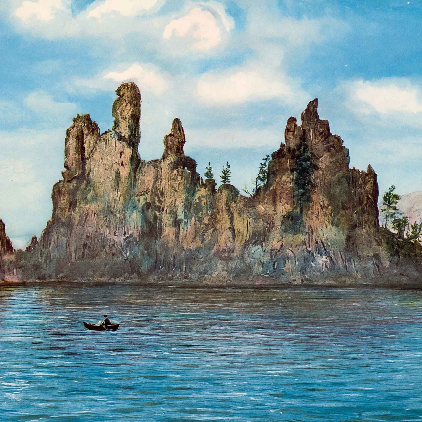 Phantom Ship Crater Lake Oregon in 1908 Vintage Print (7 Sizes)