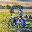 Picking Peas 1887 Painting by Camille Pissarro Art Print (6 Sizes) - Acid Free