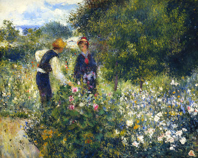 Picking Flowers art print by Pierre-Auguste Renoir (1875)