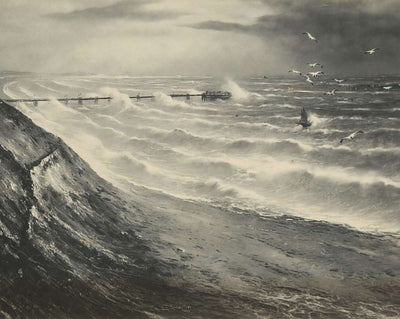 Pier and Rough Sea