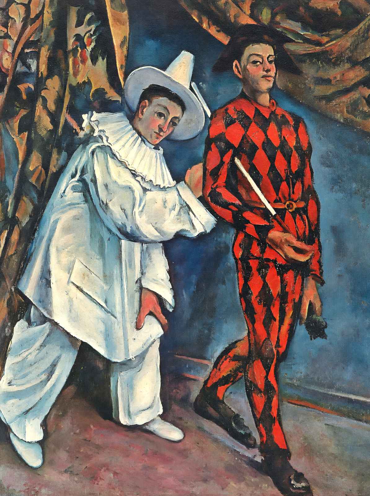 Pierrot and Harlequin (Mardi Gras) Fine Art Print 1888 by Paul Cezanne (6 Sizes)