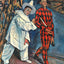 Pierrot and Harlequin (Mardi Gras) fine art print by Paul Cezanne (1888)