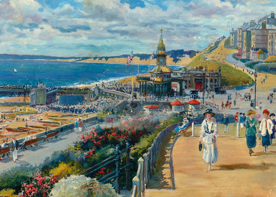 The Pier Approach Looking West Bournemouth in 1924 Art Print (7 Sizes)