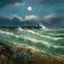 Pier and Rough Sea