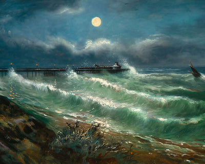 Pier and Rough Sea