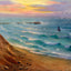 Pier and Rough Sea Boscombe in 1903 Art Print (7 Sizes) - Enhanced