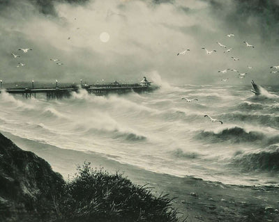 Pier and Rough Sea