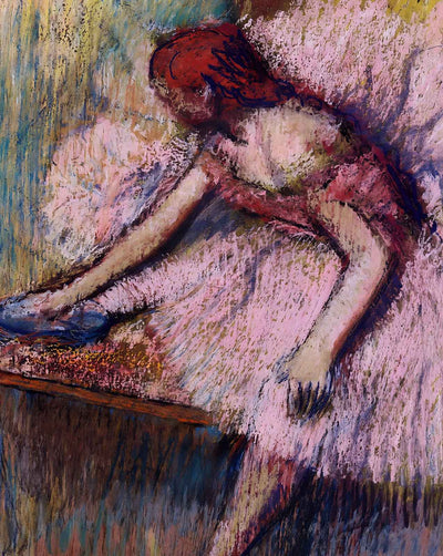 Pink Dancer art print by Edgar Degas (1896)