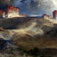 Pine Buttes, Wyoming Art Print Painting by Thomas Moran (6 Sizes) - Restored