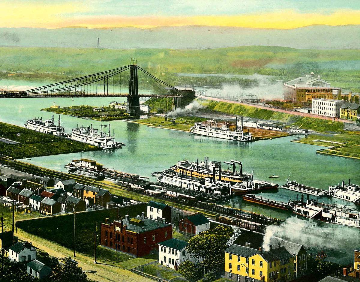 The Point from Mt. Washington Pittsburgh in 1906 Vintage Print (7 Sizes)