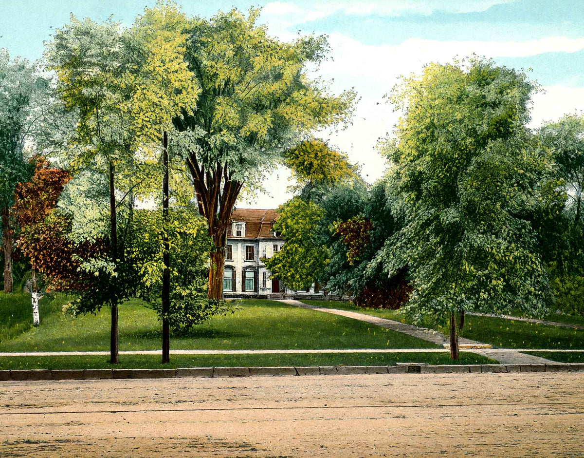 Longfellow House, Pittsfield, Massachusetts in 1906 Vintage Print (7 Sizes)