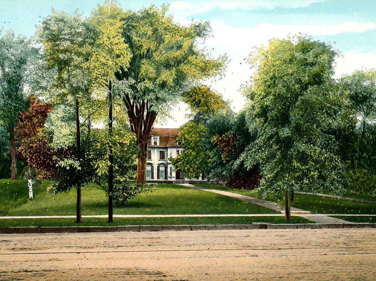 Longfellow House, Pittsfield, Massachusetts in 1906 Vintage Print (7 Sizes)