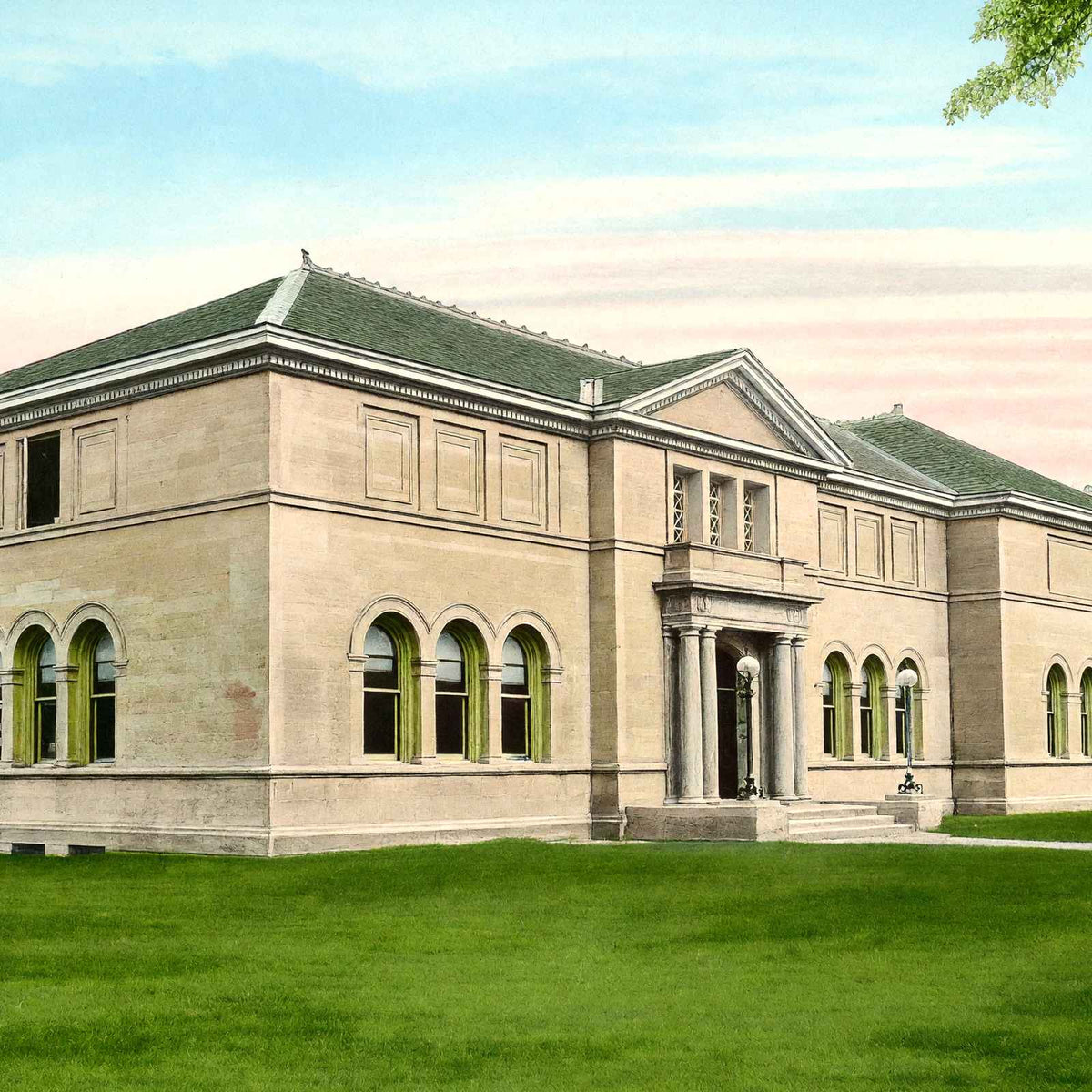 Museum of Natural History and Art, Pittsfield, MA in 1906 Vintage Print