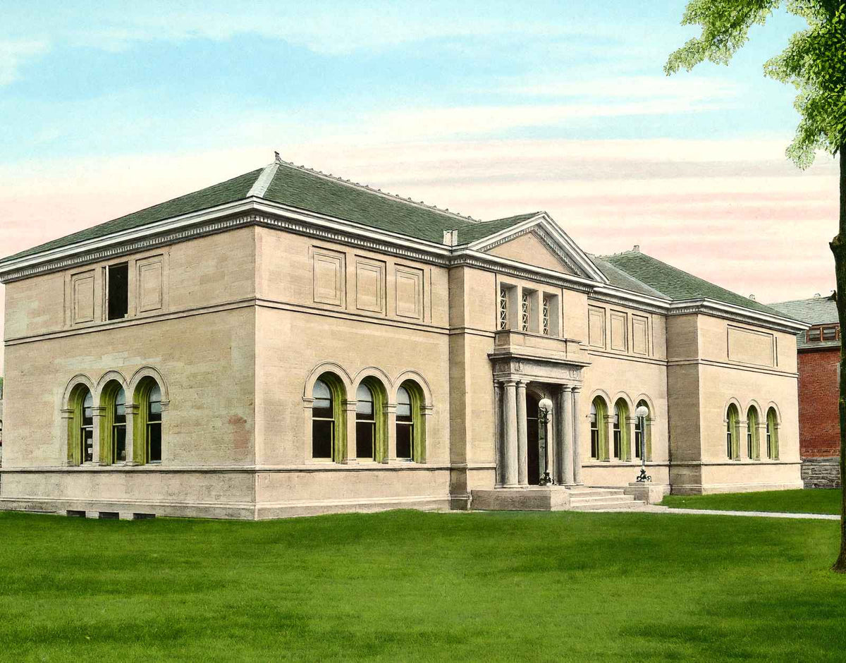Museum of Natural History and Art, Pittsfield, MA in 1906 Vintage Print