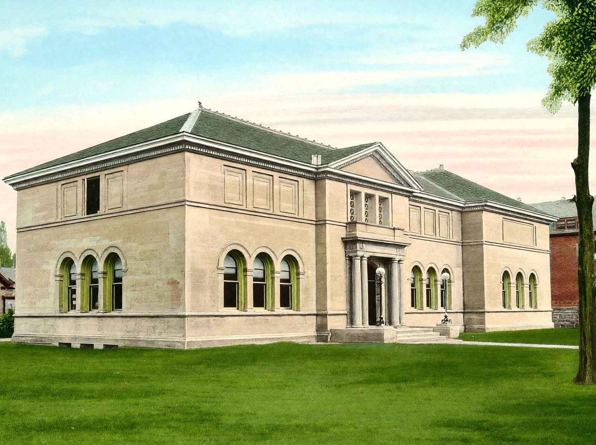 Museum of Natural History and Art, Pittsfield, MA in 1906 Vintage Print