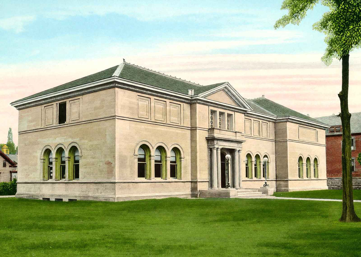 Museum of Natural History and Art, Pittsfield, MA in 1906 Vintage Print