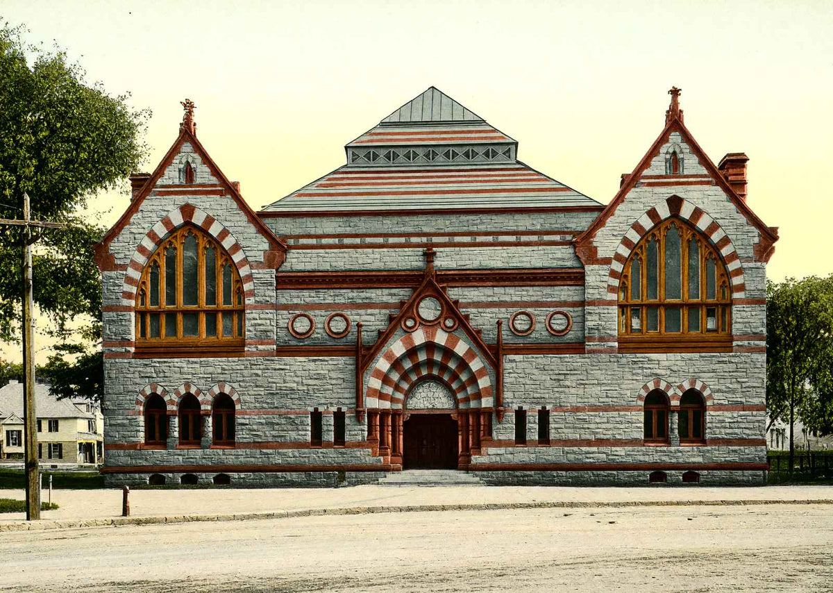 Atheneum, Pittsfield, Massachusetts in 1906 Vintage Print (7 Sizes)