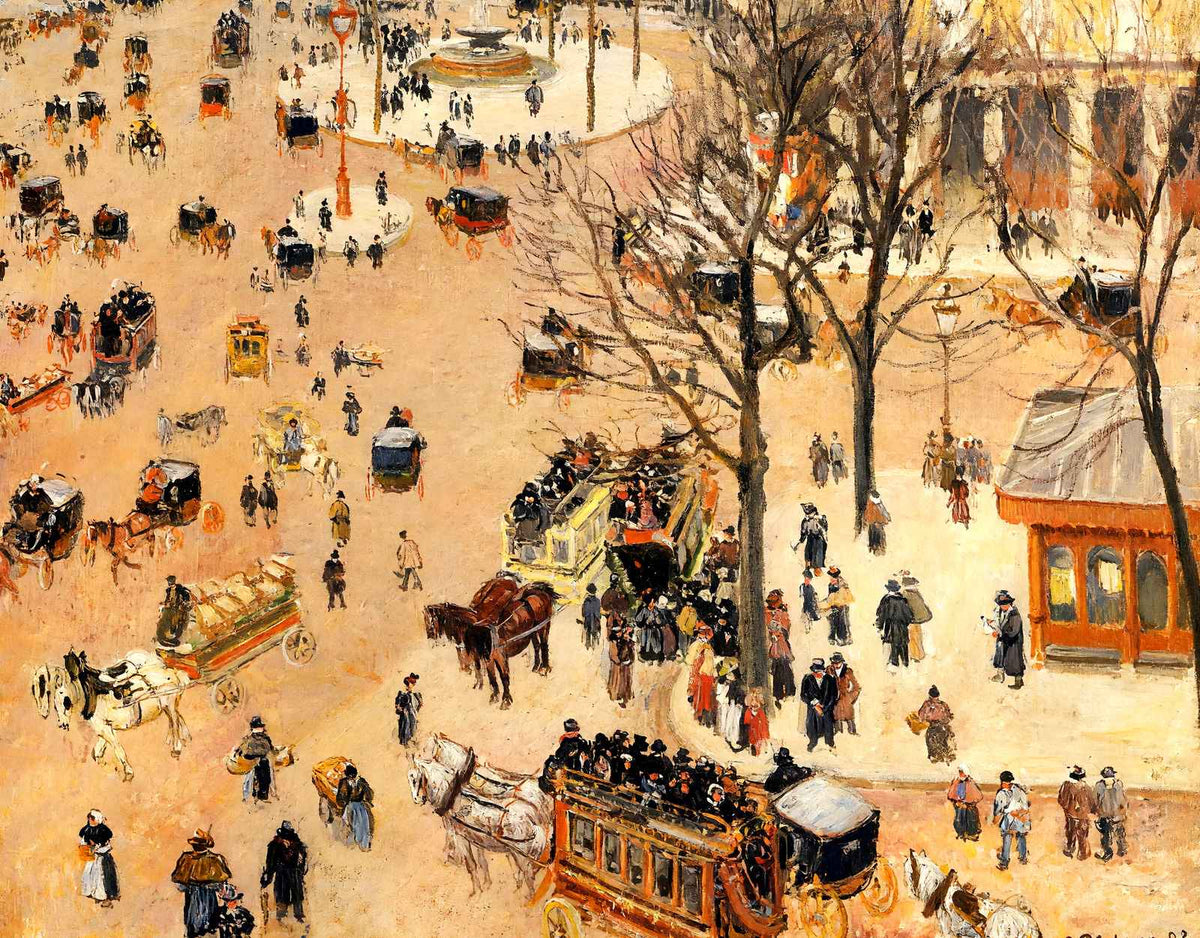 Place Du Theatre Francais 1898 Painting by Camille Pissarro Art Print (6 Sizes)