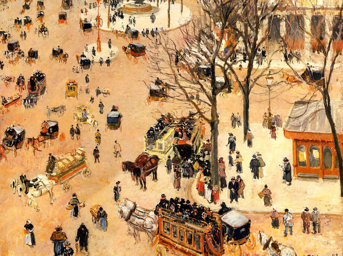 Place Du Theatre Francais 1898 Painting by Camille Pissarro Art Print (6 Sizes)