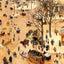 Place Du Theatre Francais art print by Camille Pissarro (1898)