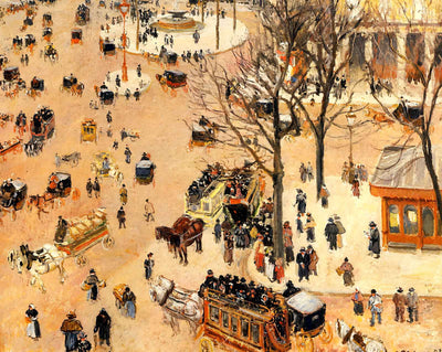 Place Du Theatre Francais art print by Camille Pissarro (1898)