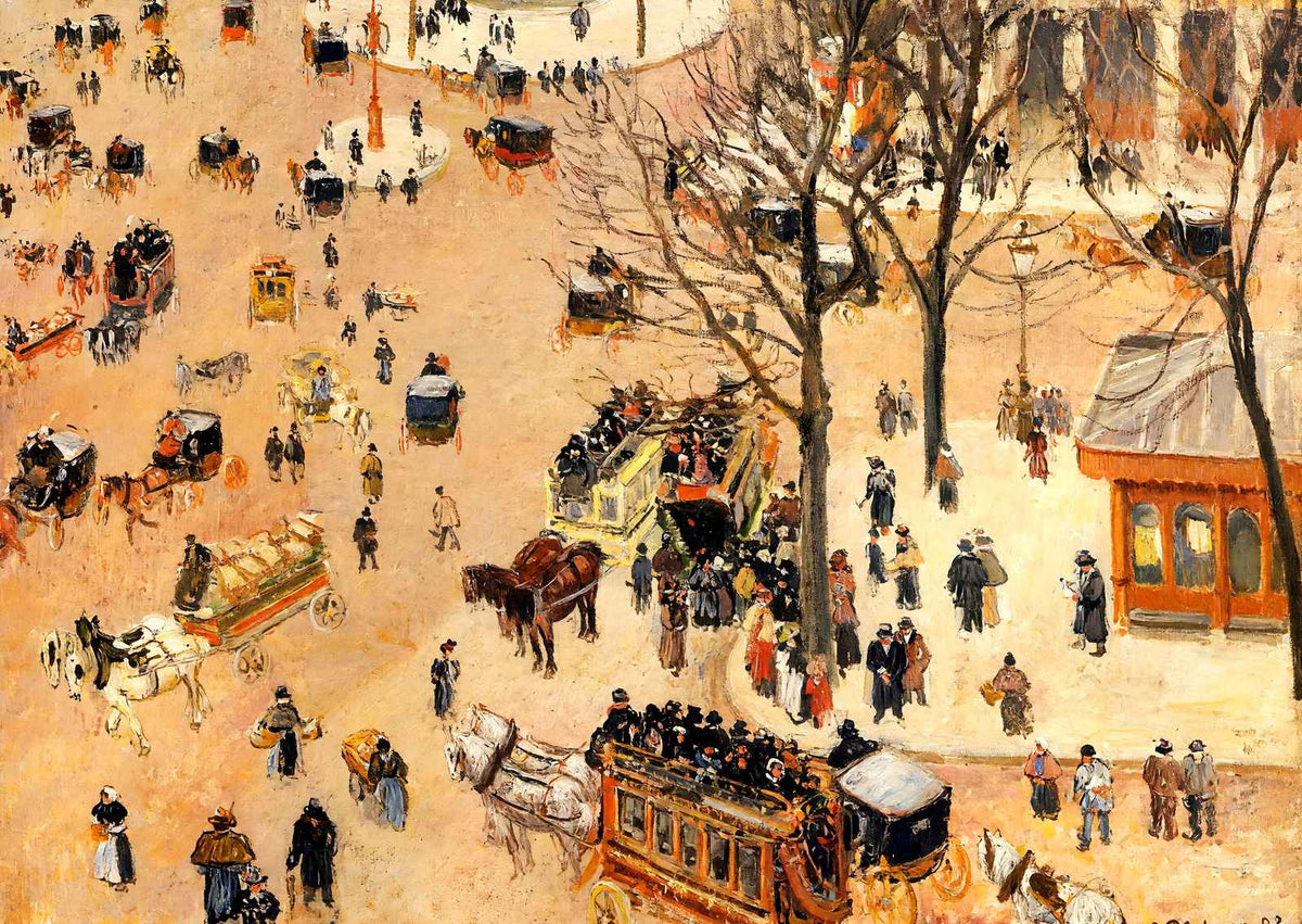 Place Du Theatre Francais 1898 Painting by Camille Pissarro Art Print (6 Sizes)