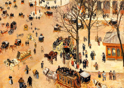 Place Du Theatre Francais 1898 Painting by Camille Pissarro Art Print (6 Sizes)