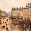 Place Du Theatre Francais Rain Effect art print by Camille Pissarro (1898)
