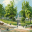 The Plaza Portland in 1908 Vintage Print (7 Sizes) - Premium Quality