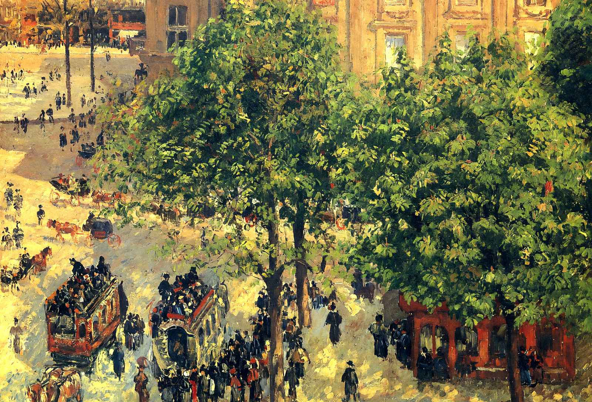 Place Du Theatre-Francais, Spring 1898 by Camille Pissarro Art Print (6 Sizes)