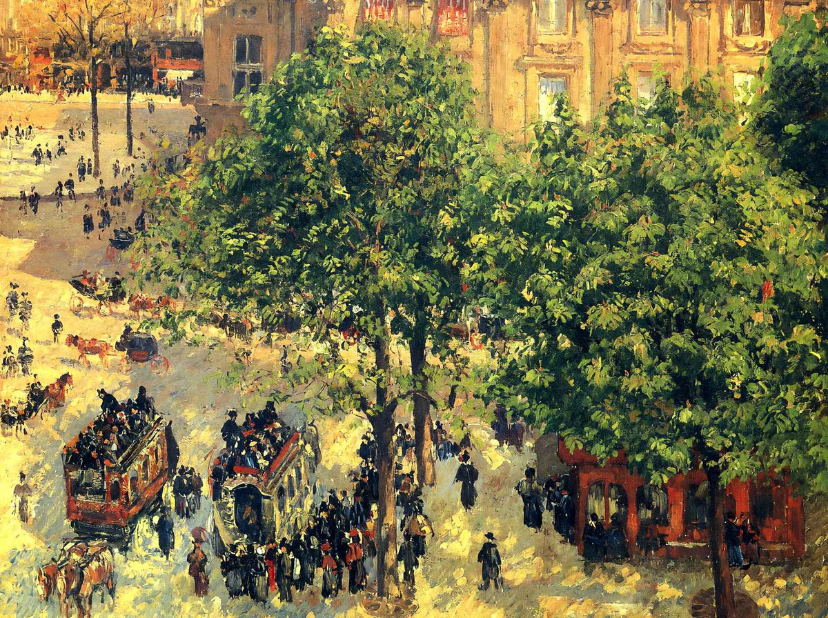 Place Du Theatre-Francais, Spring 1898 by Camille Pissarro Art Print (6 Sizes)