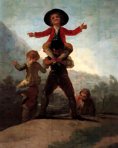 Playing at Giants Painting by Francisco Goya 8x10" Art Print (Premium Print)