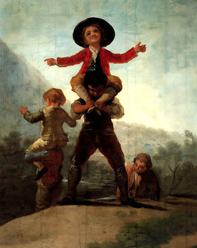 Playing at Giants painting print by Francisco Goya (1792)