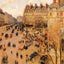 Place Du Thretre Francais Sun Effect 1898 by Pissarro Art Print (6 Sizes)