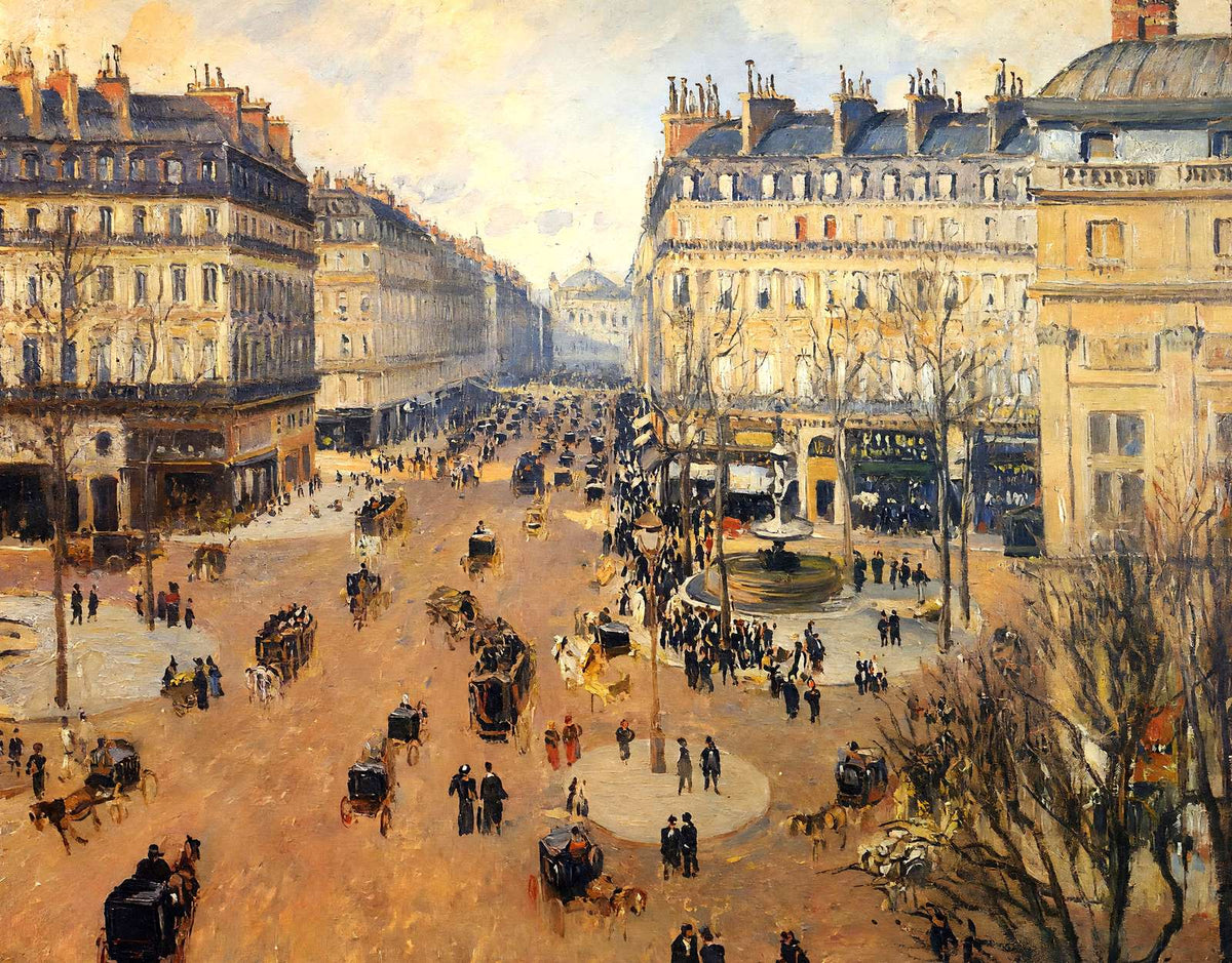 Place Du Theatre Francais, Afternoon Sun in Winter 1898 Art Print (6 Sizes)