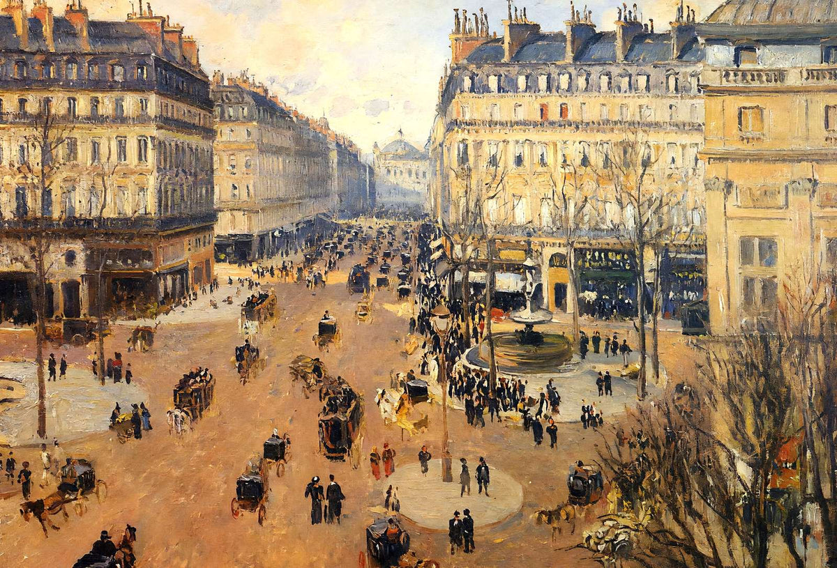 Place Du Theatre Francais, Afternoon Sun in Winter 1898 Art Print (6 Sizes)