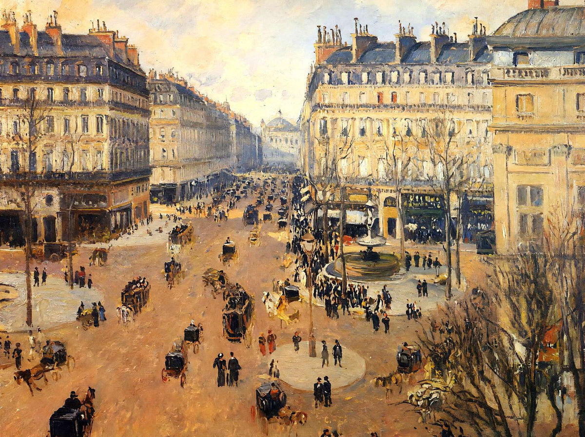 Place Du Theatre Francais, Afternoon Sun in Winter 1898 Art Print (6 Sizes)